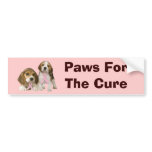 Beagle Breast Cancer Bumper Sticker bumper stickers
