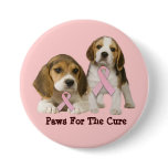 Beagle Breast Cancer Button