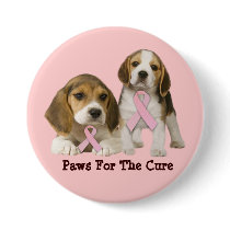 Beagle Breast Cancer Button