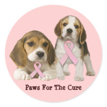 Beagle Breast Cancer Sticker