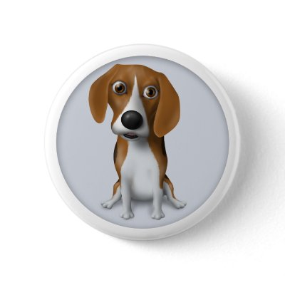 Beagle Button by cartoondogs