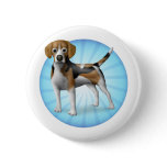 Beagle cartoon button