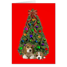 Beagle Christmas Card Tree