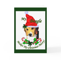 Beagle Christmas Gifts Card