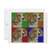 Beagle Dark Primary Colour Collage