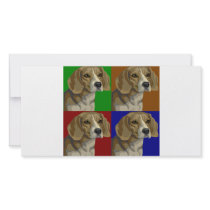 Beagle Dark Primary Colour Collage