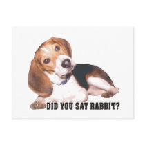 Beagle Did You Say Rabbit? Postcard