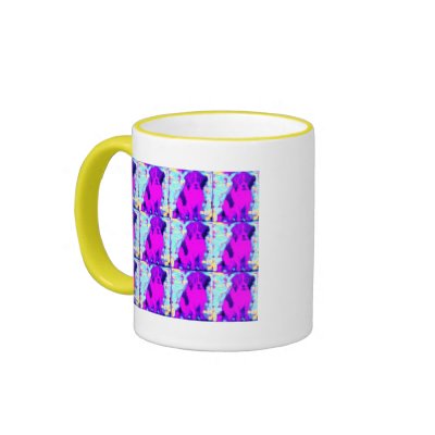 beagle dog collage mug by folkrockartist