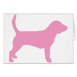 Beagle Dog (in pink) Greeting Cards