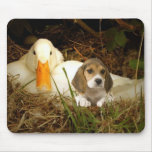 Beagle & Duck Mousepad