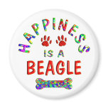 Beagle Happiness Refrigerator Magnets