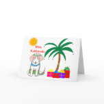 Beagle Hawaiian Christmas cards