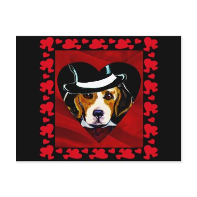 Beagle Hearts Postcard by Beagles_by_Joanne