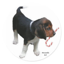 Beagle Holiday Sticker