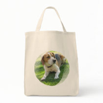 Beagle Hound Dog Grocery Tote Bag