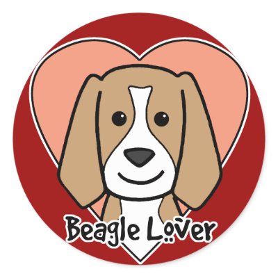 Beagle Lover Stickers by dogcartoons