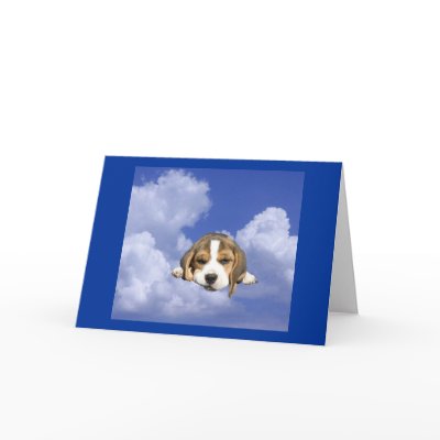 Beagle Loving You Is Heavenly Card by normagolden