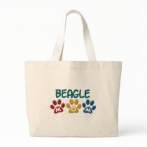 BEAGLE MOM Paw Print Tote Bags
