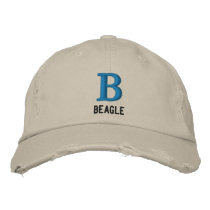 Beagle Monogram Embroidered Hat