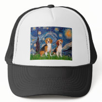 Beagle Pair - Starry Night Mesh Hats