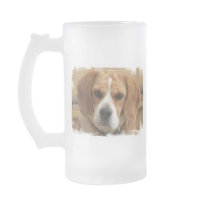 Beagle Pictures Frosted Beer Mug