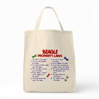 BEAGLE Property Laws 2 Bags by poochloverstuff