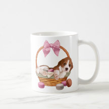 Beagle puppy and macaroons coffee mugs