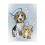 Beagle Puppy angel baby card Post Cards