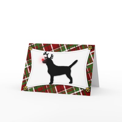 Beagle Reindeer Christmas Card by MenagerieMayhem