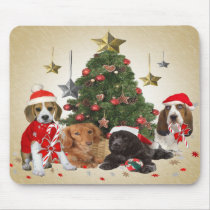 Beagle Santa and friends gifts Mousepad