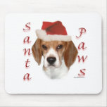 Beagle Santa Paws Mouse Pads