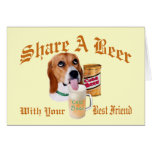 Beagle Shares A Beer Cards