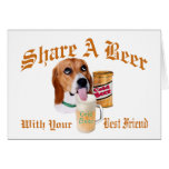 Beagle Shares A Beer Card