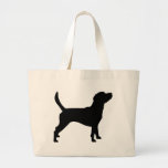 Beagle Silhouette (in black) Bags