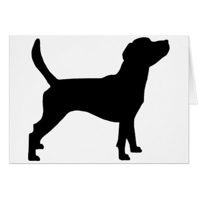 Beagle Silhouette (in black) by dogsandhorses