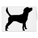 Beagle Silhouette (in black) cards