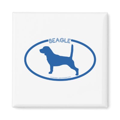 Beagle Silhouette Magnet by dogsilhouettes