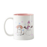 Beagle & Snowman Coffee Mug