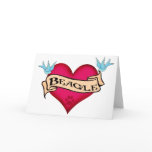 Beagle Tattoo Heart Card