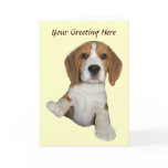 Beagle Too Cute Greeting Card