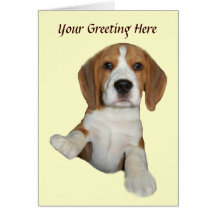 Beagle Too Cute Greeting Card