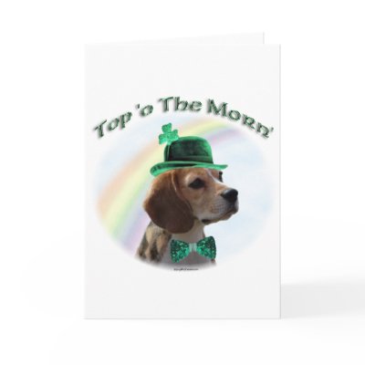 Beagle Top of the Morn Card by GreyWolfCreation