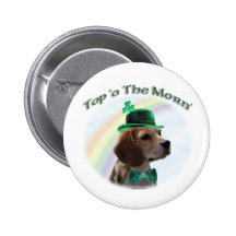 Beagle Top of the Morn Pinback Button