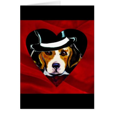 Beagle Valentine Gifts Greeting Cards by Beagles_by_Joanne