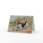 Beagle (vintage painting on canvas) Notecard