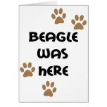 Beagle Was Here Greeting Cards