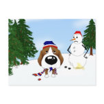 Beagle Winter Scene