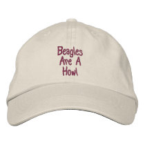 Beagles Are A Howl Embroidered Baseball Cap
