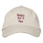 Beagles Are A Howl Embroidered Baseball Cap embroidered hats