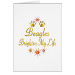 Beagles Brighten My Life Greeting Cards